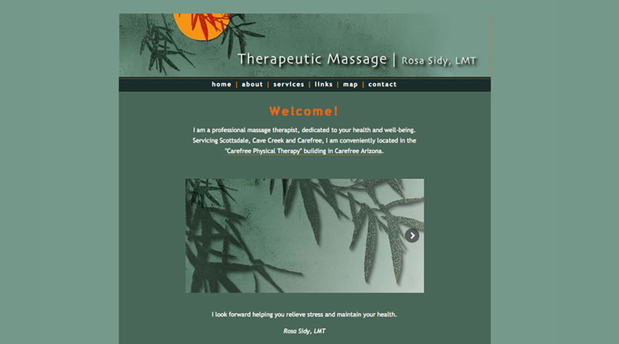 Website with smaller slider images. 