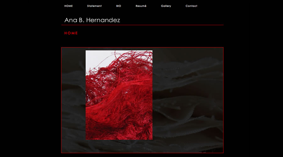 Artist Ana B. Hernandez from Spain, installations, often with beautiful fabric treatments in unusual settings.